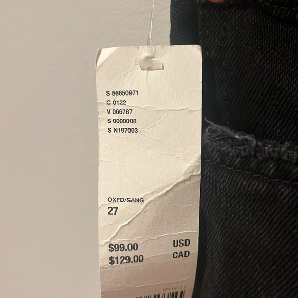 BDG Urban Outfitters High-Rise relaxed straight jeans. Size 27, black - Picture 4 of 6